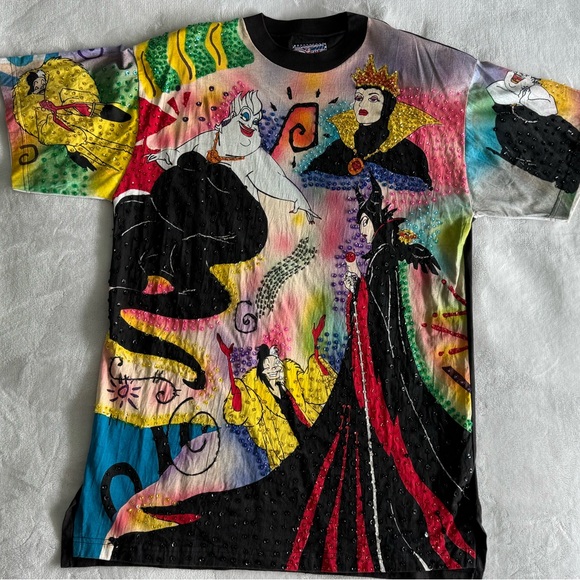 Disney Villains Beaded Statement T-Shirt - Picture 1 of 12